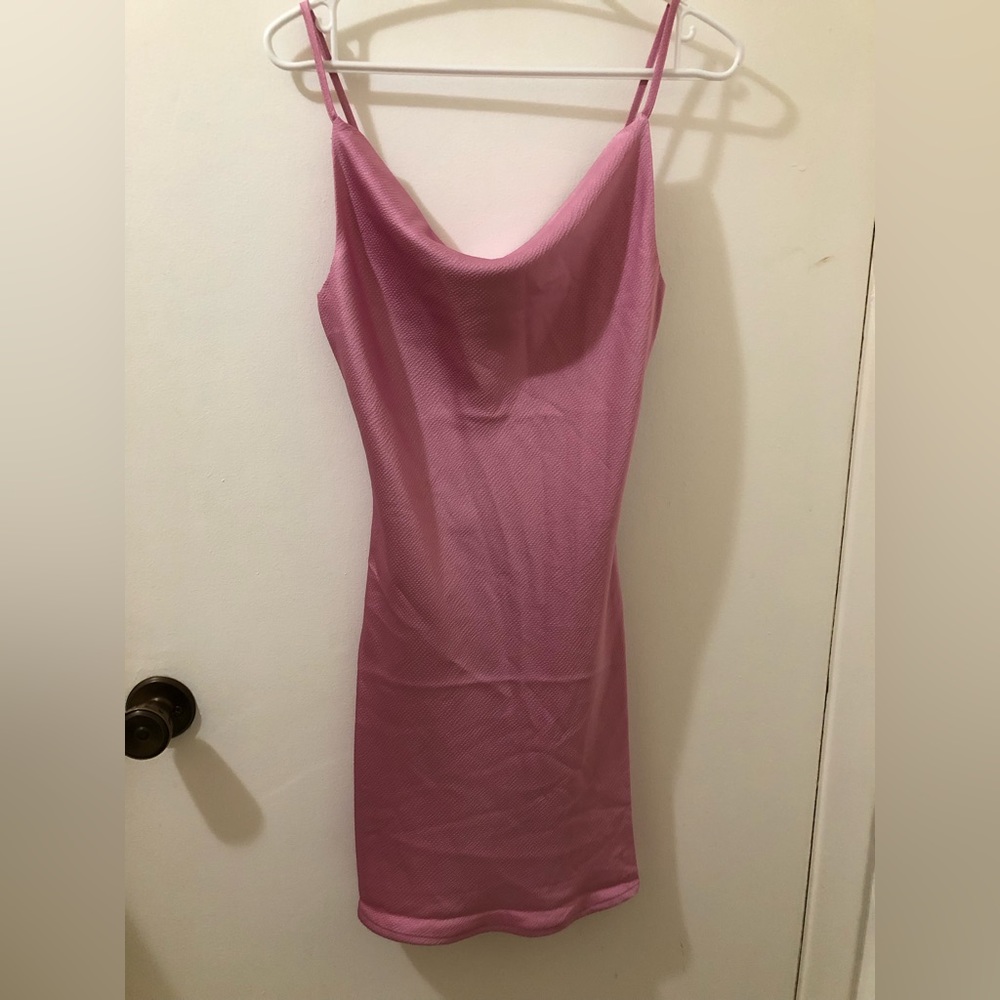 Shinestar mini dress in pink XS